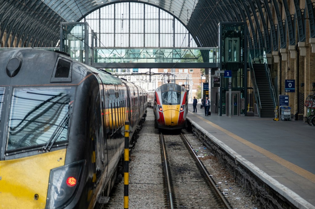 Trains in Long Kings Cross Station